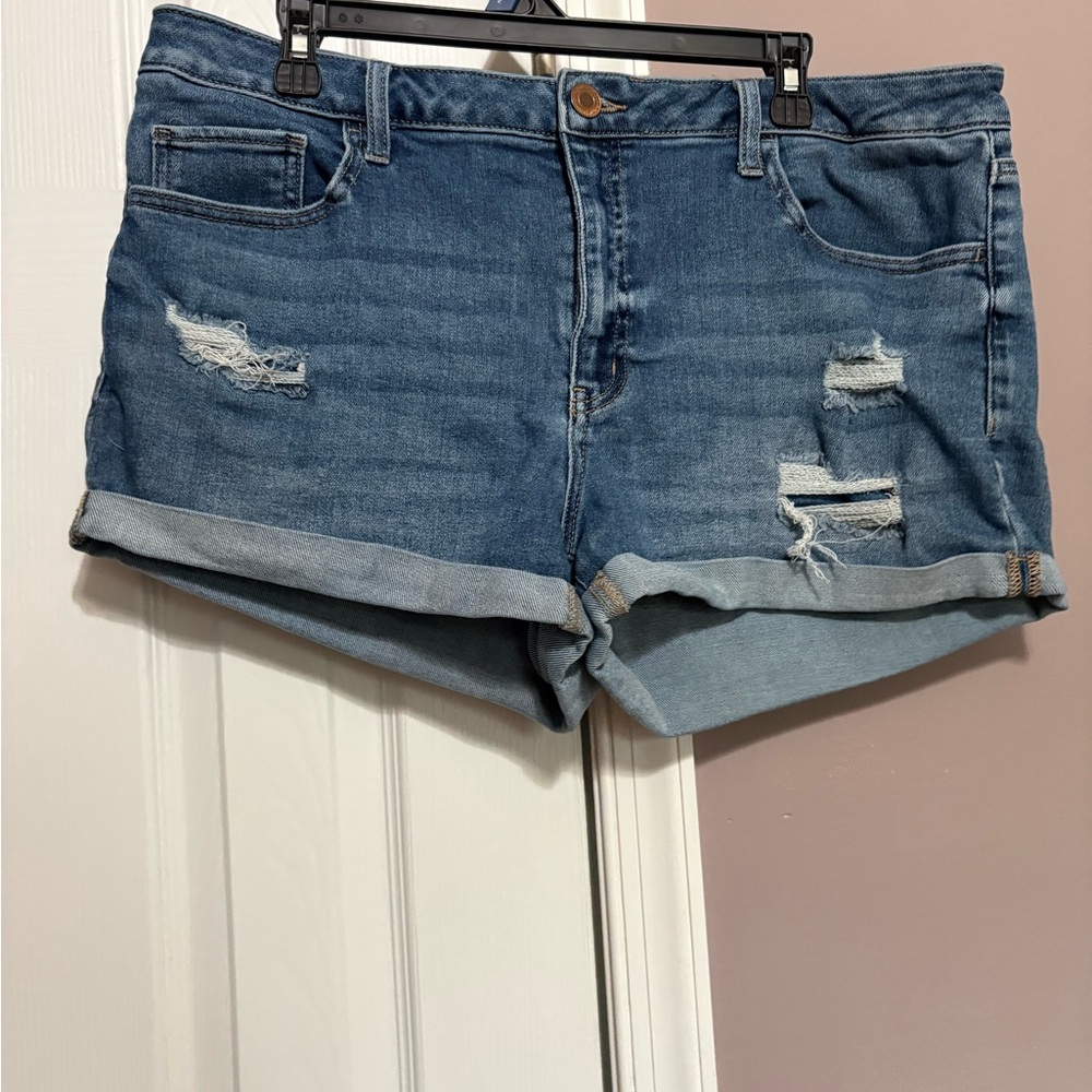 SO Distressed Blue Jean Shorts